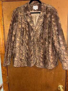 Erin London Faux Snake Skin Blazer